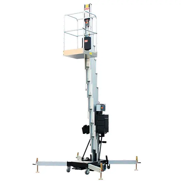 Plataforma Elevadora mástil vertical 10,4m-136kg (batería)