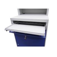 Computer wardrobe with wheels for industrial workstations