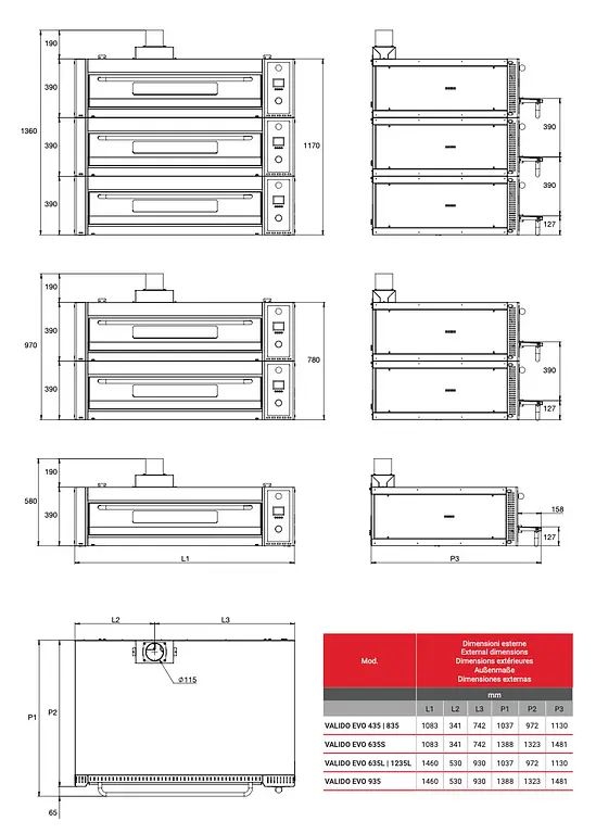 VALIDO EVO modular pizza oven