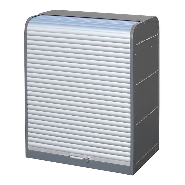Hazardous materials cabinet with roll-up door