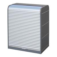 Hazardous materials cabinet with roll-up door