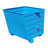 Contenedor apilable de vuelo pintado azul claro