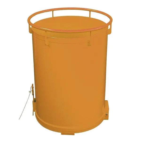 Contenedor cilíndrico, pintado, Amarillo naranja