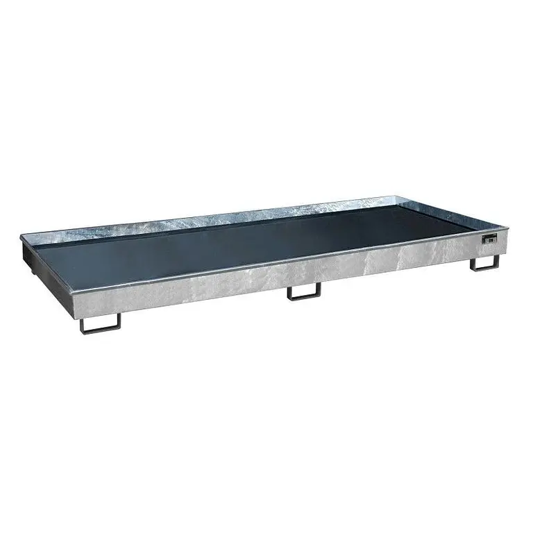 Collector shelf with PE insert, hot-dip galvanised