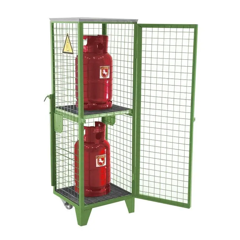 Gas cylinder storage kit painted reseda green