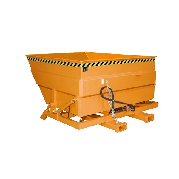 Contenedor basculante, pintado, Amarillo naranja