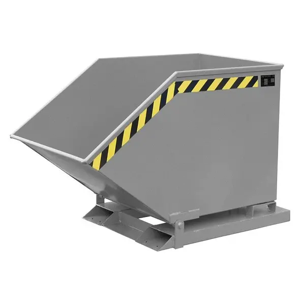 Contenedor basculante para virutas, pintado, gris ratón