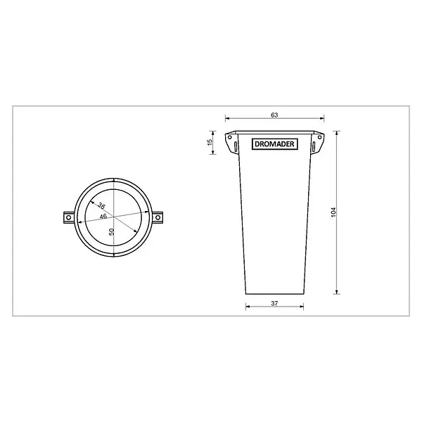 Straight debris chute