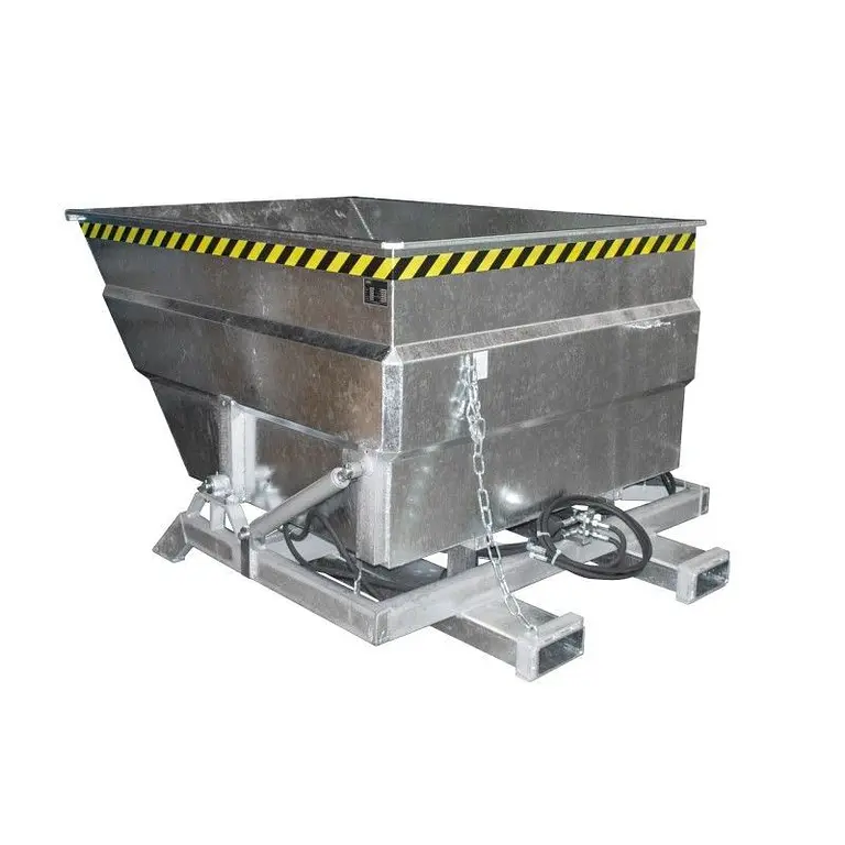 Contenedor basculante, galvanizado en caliente
