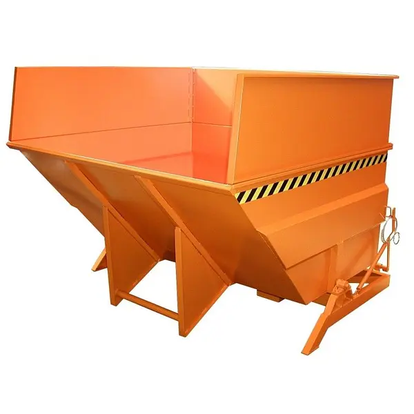 Contenedor basculante, pintado, Amarillo naranja