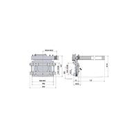Box rotator with side arm for forklift