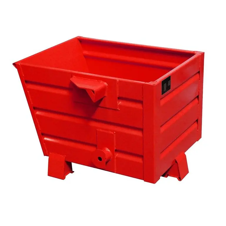 Volquete apilable de virutas, pintado, Rojo fuego