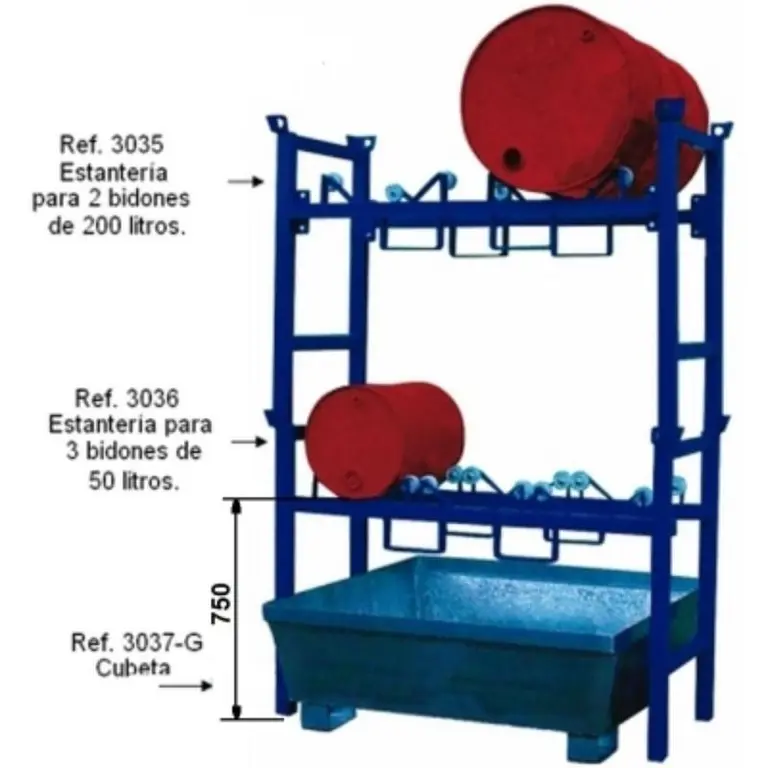 Shelf for 1 200L drum