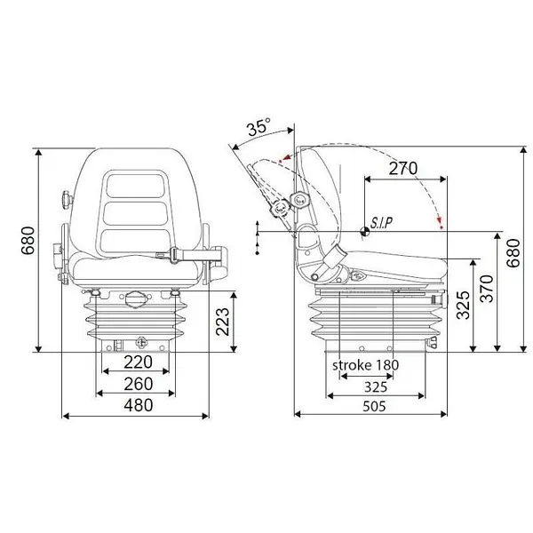 Asiento Carretilla TS63