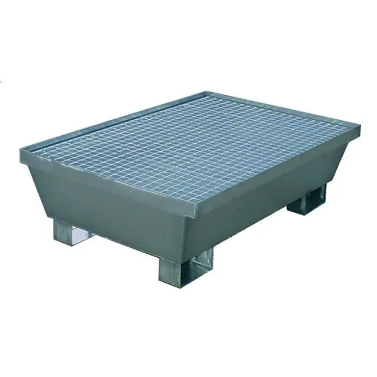 Galvanized bucket 4 drums with grid