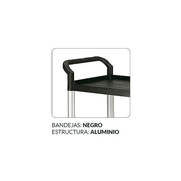 Stainless steel cart with 3 trays