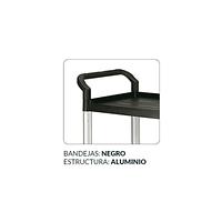 Stainless steel cart with 3 trays