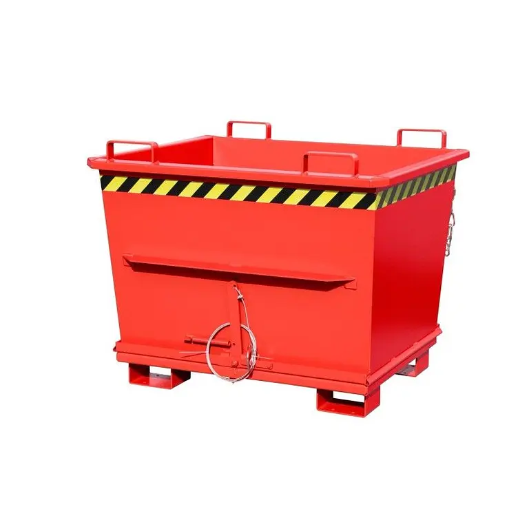 Contenedor con Base Drop Away, pintado, rojo fuego