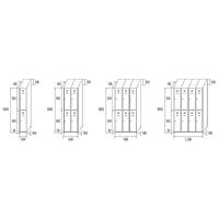 Stainless steel 2-door lockers