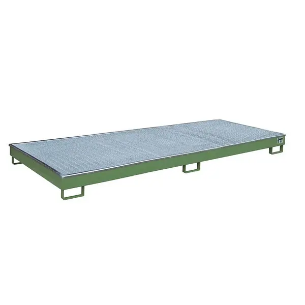 Shelf sink with PE insert, painted, green silk