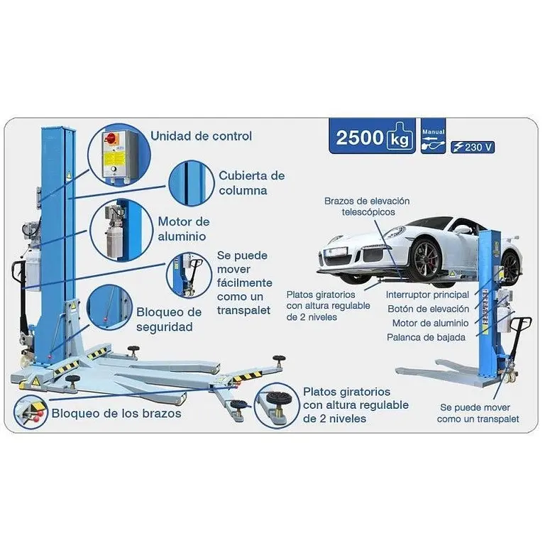 1 column 2500kg