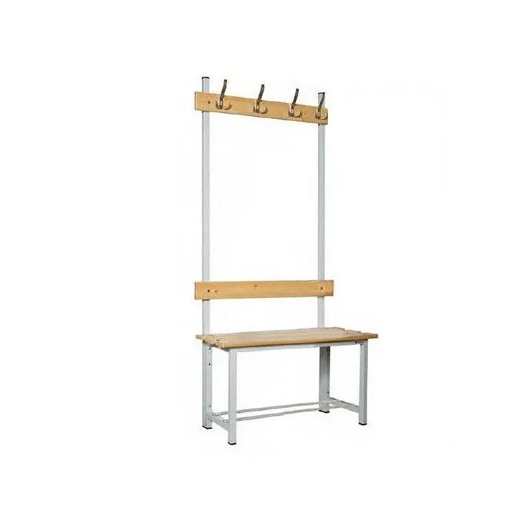 Changing room bench with Wood and Steel
