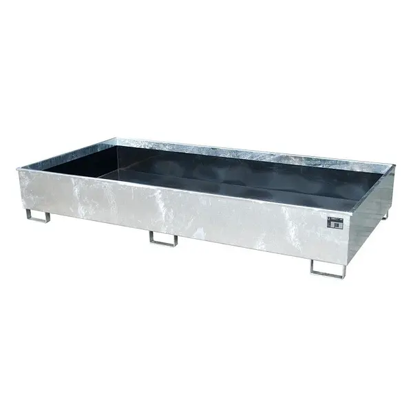 Collector shelf with PE insert, hot-dip galvanised