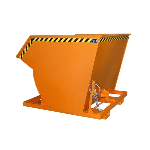 Contenedor basculante, pintado, Amarillo naranja