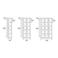 Locker metálico de 5 puertas