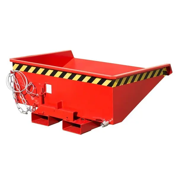 Mini contenedor de virutas, pintado, rojo fuego