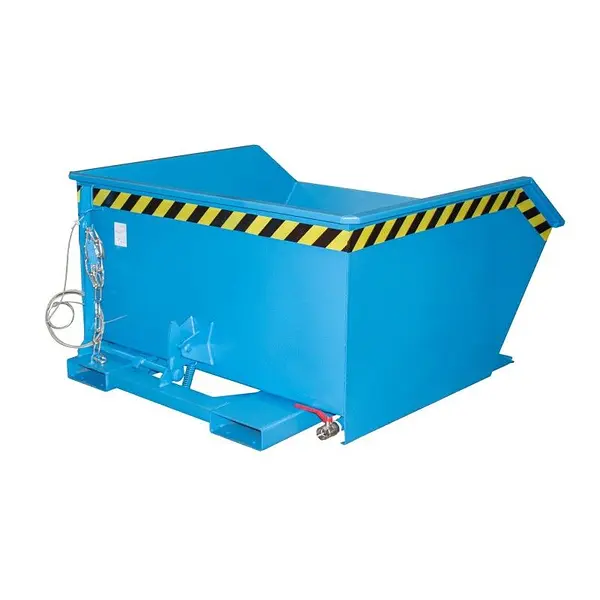 Contenedor de virutas, pintado, azul claro