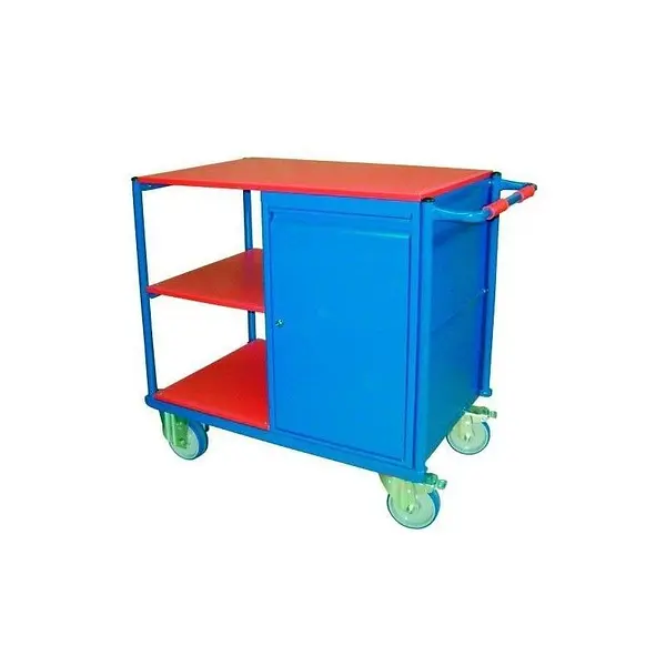 Soporte de herramientas para carro con puerta con cerradura y estante ajustable