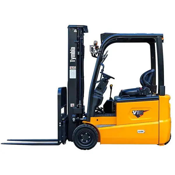 Electric forklift 3 wheels 1800kg duplex mast at 4.8m