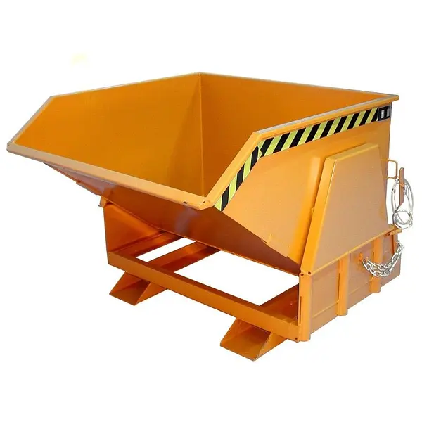 Contenedor basculante, pintado, Amarillo naranja