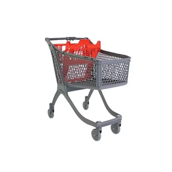 Metallic supermarket and warehouse trolley