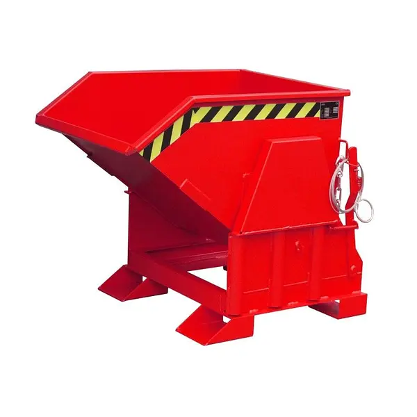 Contenedor basculante, pintado, Rojo fuego