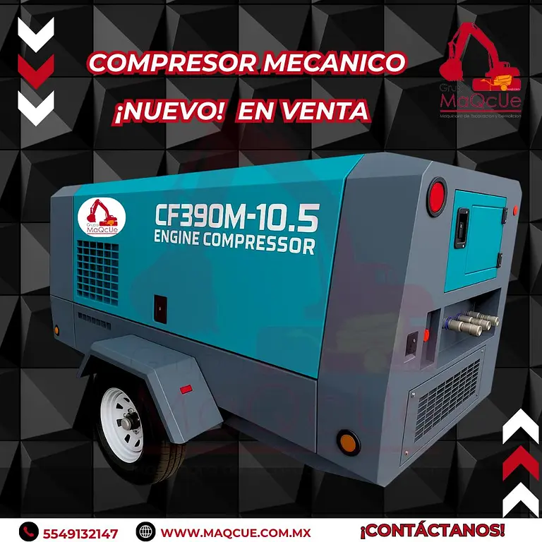 Compresor de aire rotativo de tornillo portátil Cummins diésel