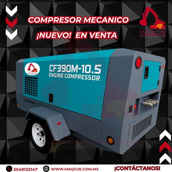 Compresor de aire rotativo de tornillo portátil Cummins diésel