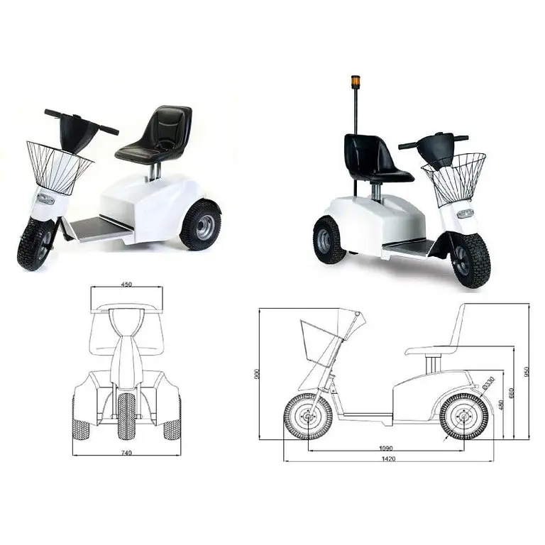 Electric vehicle 300kg driver sitting
