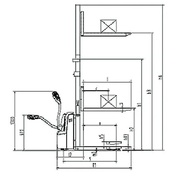 Apilador eléctrico AE12.30 con elevación inicial