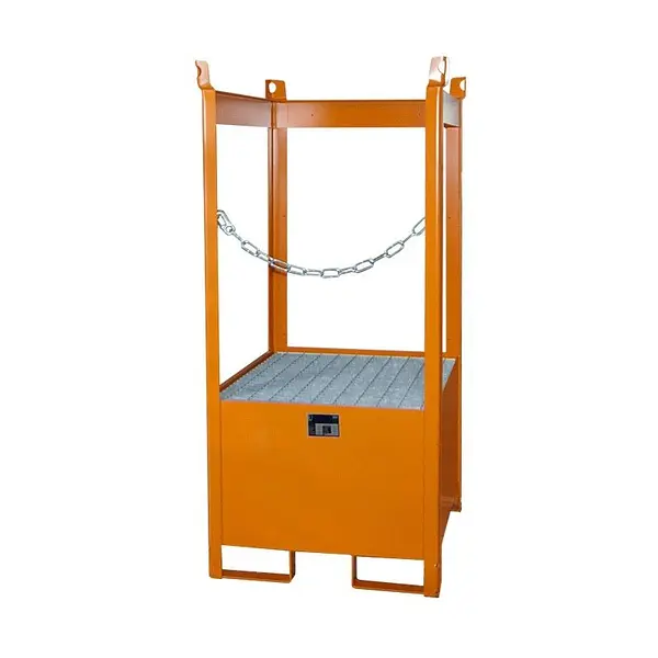 Piston stacking pad, painted, orange yellow