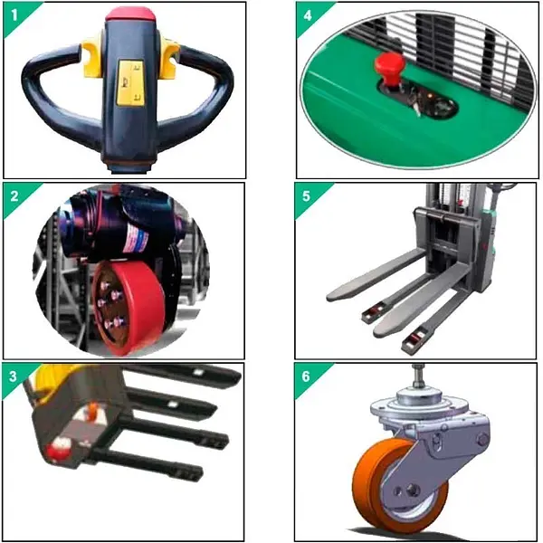 AE15.35 electric stacker with lithium battery and 1500kg capacity