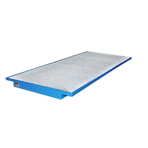 fregadero suspendido pintado de azul claro