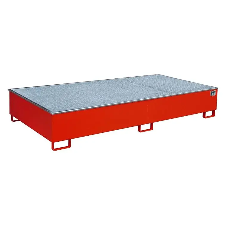 Collecting shelf with PE insert, painted, fire red