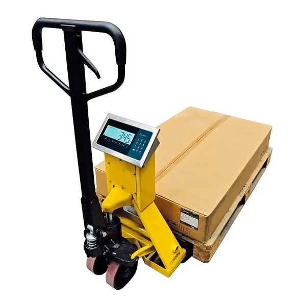 Transpaleta de pesaje con indicador LCD