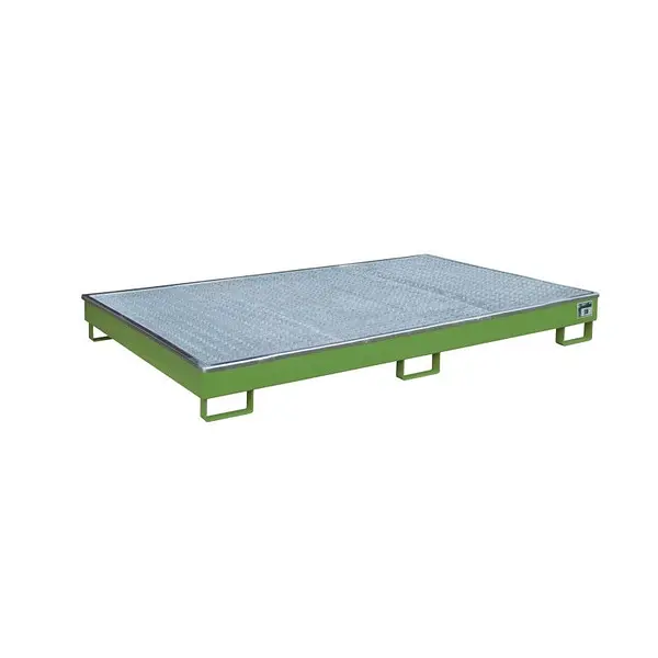 Shelf sink with PE insert, painted, green silk