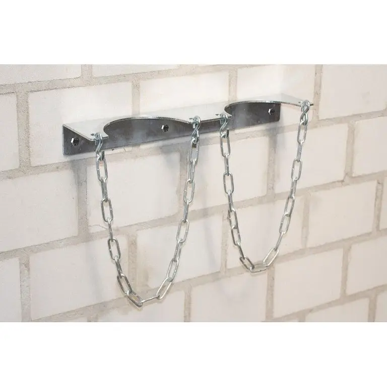 Wall support for gas bottle, hot galvanized