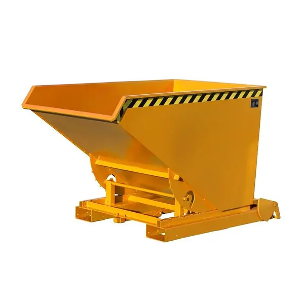 Contenedor basculante, pintado, Amarillo naranja