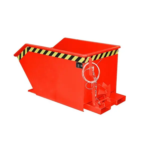 Container tilting, painted, Red fire