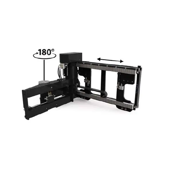 FEM2 FEM3 trilateral attachment for lateral charge forklift